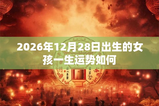 2026年12月28日出生的女孩一生运势如何