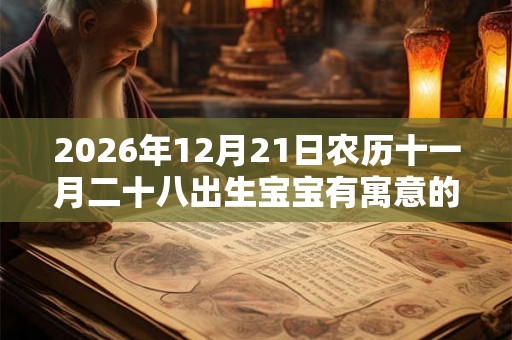 2026年12月21日农历十一月二十八出生宝宝有寓意的名字