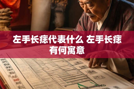 左手长痣代表什么 左手长痣有何寓意