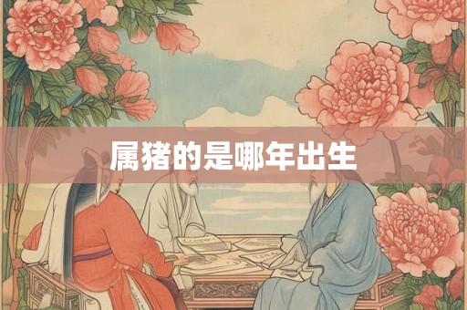 属猪的是哪年出生