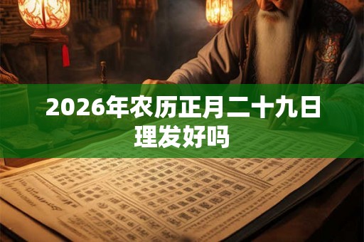 2026年农历正月二十九日理发好吗