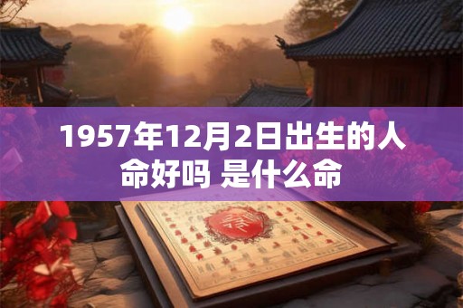 1957年12月2日出生的人命好吗 是什么命