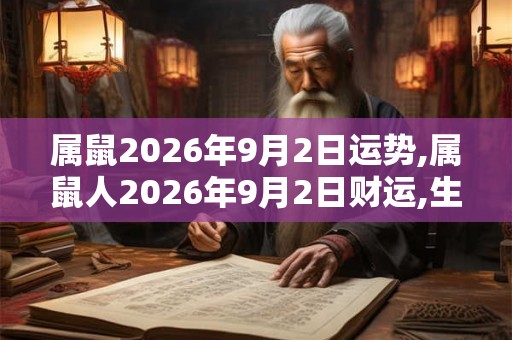 属鼠2026年9月2日运势,属鼠人2026年9月2日财运,生肖鼠2026年9月2日运势
