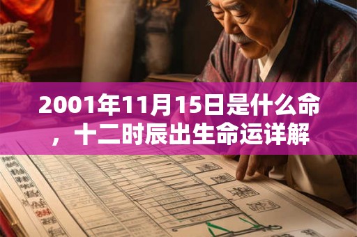 2001年11月15日是什么命,十二时辰出生命运详解 2001年11月15日是什么命,十二时辰出生命运详解