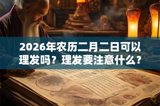 2026年农历二月二日可以理发吗？理发要注意什么？