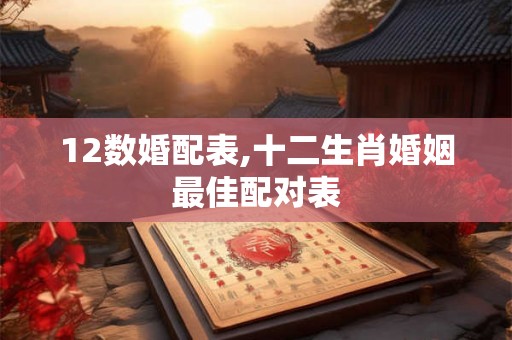 12数婚配表,十二生肖婚姻最佳配对表