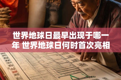 世界地球日最早出现于哪一年 世界地球日何时首次亮相