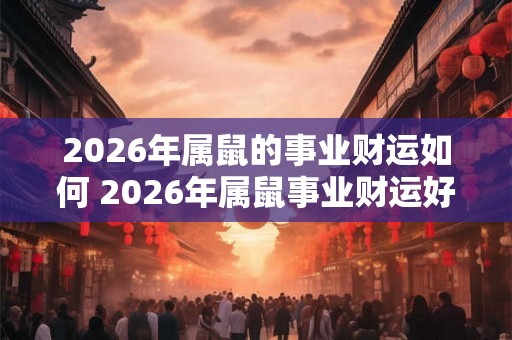 2026年属鼠的事业财运如何 2026年属鼠事业财运好吗