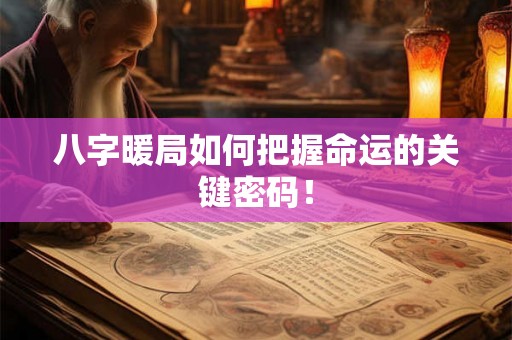 八字暖局如何把握命运的关键密码！