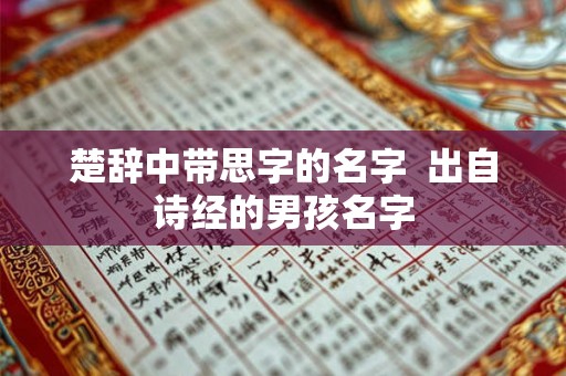 楚辞中带思字的名字 出自诗经的男孩名字 楚辞中带思字的名字 出自诗经的男孩名字