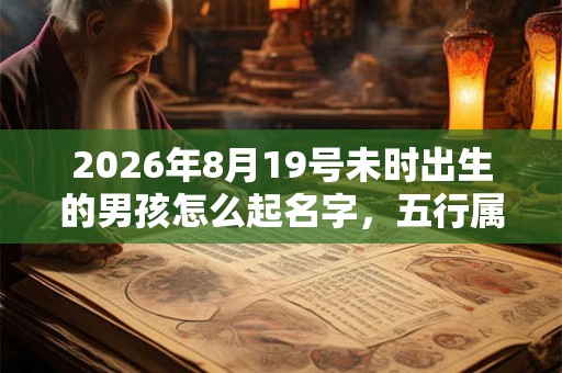 2026年8月19号未时出生的男孩怎么起名字，五行属什么