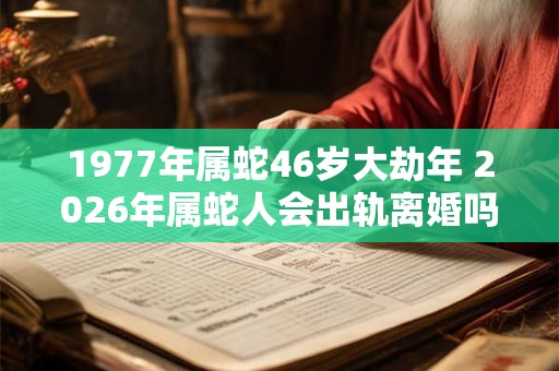 1977年属蛇46岁大劫年 2026年属蛇人会出轨离婚吗