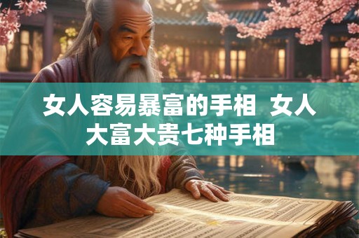 女人容易暴富的手相  女人大富大贵七种手相