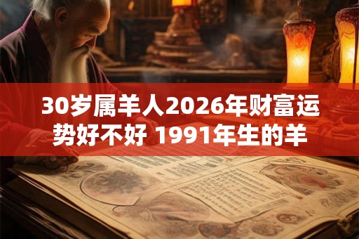 30岁属羊人2026年财富运势好不好 1991年生的羊