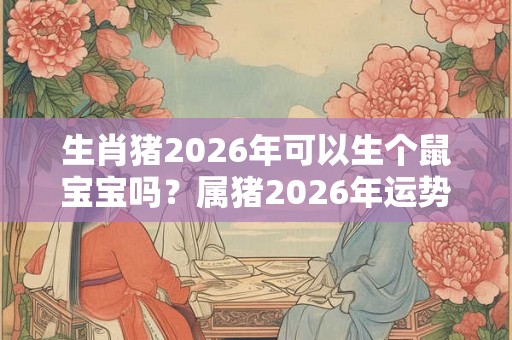 生肖猪2026年可以生个鼠宝宝吗？属猪2026年运势好不好？