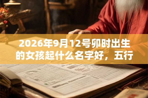 2026年9月12号卯时出生的女孩起什么名字好，五行属什么