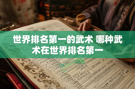 世界排名第一的武术 哪种武术在世界排名第一