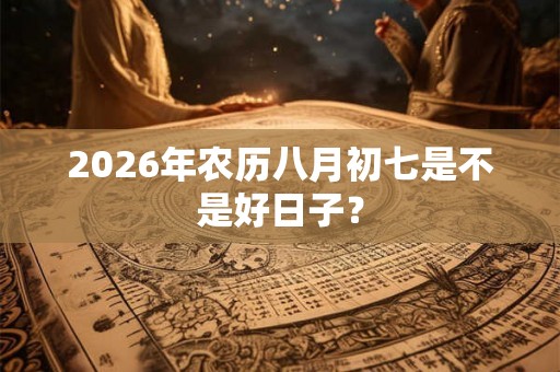 2026年农历八月初七是不是好日子？