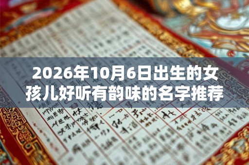 2026年10月6日出生的女孩儿好听有韵味的名字推荐 2026年10月6日出生的女孩儿好听有韵味的名字推荐