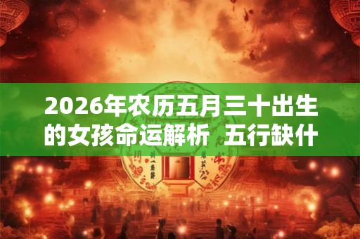 2026年农历五月三十出生的女孩命运解析  五行缺什么