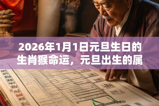 2026年1月1日元旦生日的生肖猴命运，元旦出生的属猴人运势好吗？