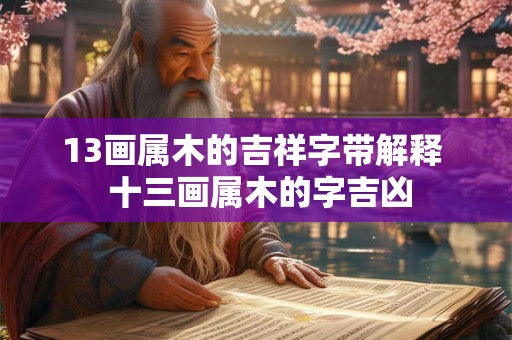 13画属木的吉祥字带解释  十三画属木的字吉凶
