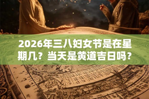 2026年三八妇女节是在星期几？当天是黄道吉日吗？