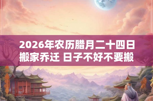 2026年农历腊月二十四日搬家乔迁 日子不好不要搬家
