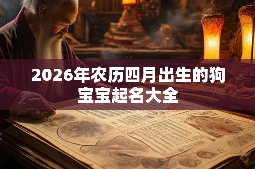 2026年农历四月出生的狗宝宝起名大全