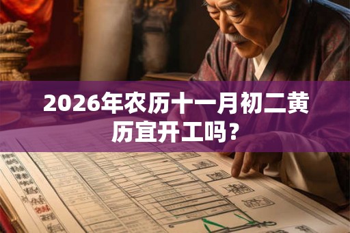 2026年农历十一月初二黄历宜开工吗？