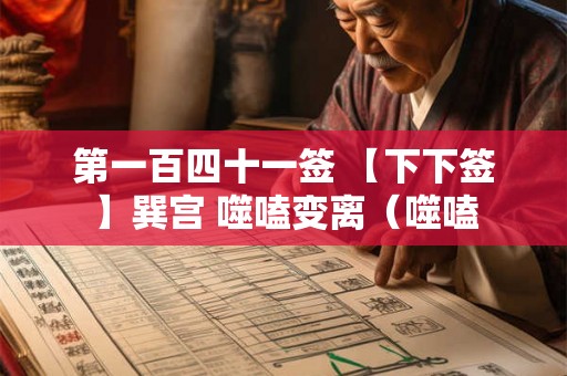 第一百四十一签 【下下签】巽宫 噬嗑变离（噬嗑