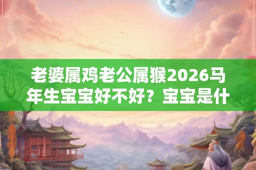 老婆属鸡老公属猴2026马年生宝宝好不好？宝宝是什么命？
