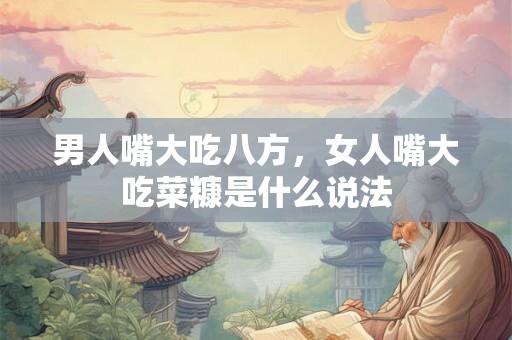 男人嘴大吃八方，女人嘴大吃菜糠是什么说法