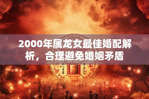 2000年属龙女最佳婚配解析，合理避免婚姻矛盾
