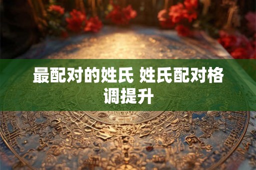 最配对的姓氏 姓氏配对格调提升