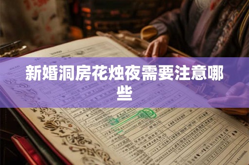 新婚洞房花烛夜需要注意哪些