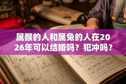 属猴的人和属兔的人在2026年可以结婚吗？犯冲吗？