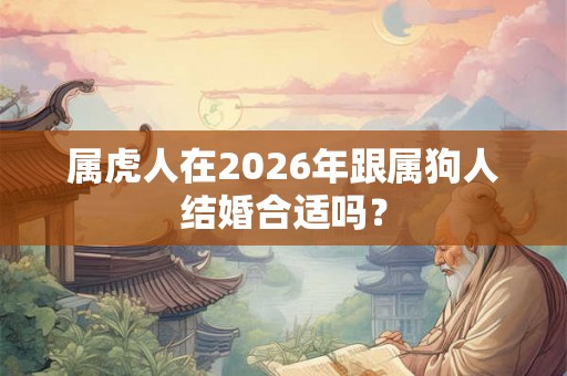 属虎人在2026年跟属狗人结婚合适吗？