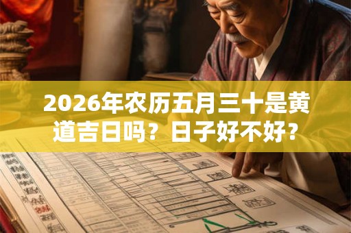 2026年农历五月三十是黄道吉日吗？日子好不好？
