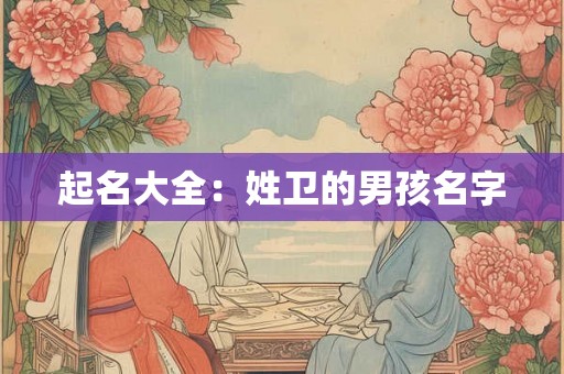 起名大全：姓卫的男孩名字