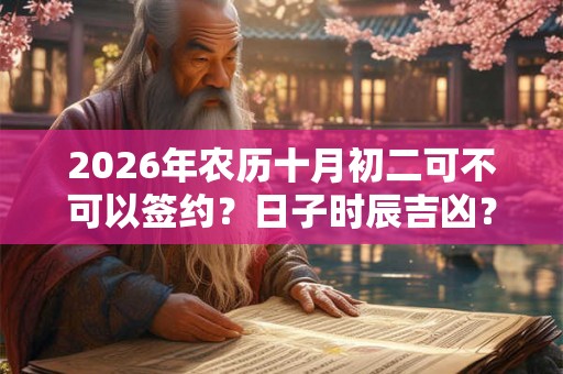 2026年农历十月初二可不可以签约?日子时辰吉凶? 2026年农历十月初二可不可以签约?日子时辰吉凶?