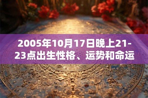 2005年10月17日晚上21-23点出生性格、运势和命运