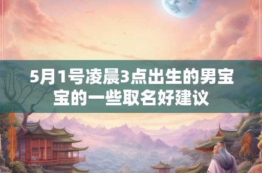 5月1号凌晨3点出生的男宝宝的一些取名好建议 5月1号凌晨3点出生的男宝宝的一些取名好建议
