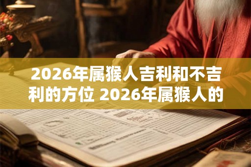 2026年属猴人吉利和不吉利的方位 2026年属猴人的吉凶方位 2026年属猴人吉利和不吉利的方位 2026年属猴人的吉凶方位