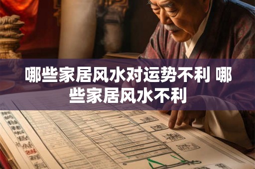 哪些家居风水对运势不利 哪些家居风水不利