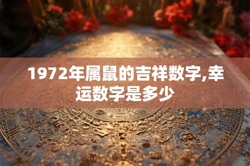 1972年属鼠的吉祥数字,幸运数字是多少