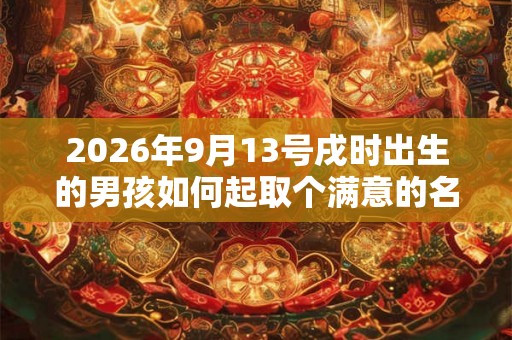 2026年9月13号戌时出生的男孩如何起取个满意的名字，五行属什么