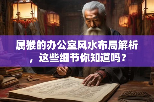 属猴的办公室风水布局解析,这些细节你知道吗? 属猴的办公室风水布局解析,这些细节你知道吗?