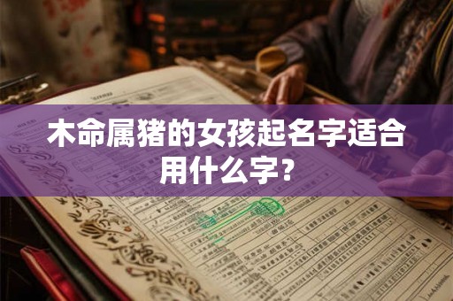 木命属猪的女孩起名字适合用什么字？