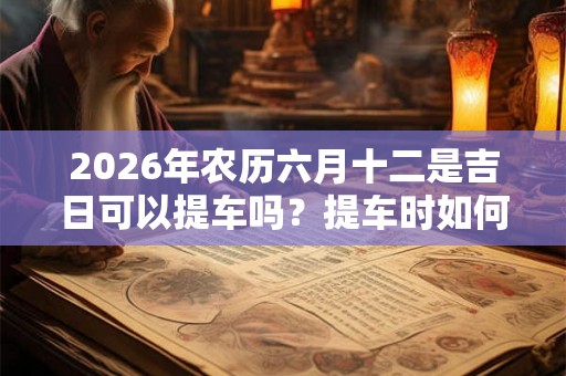 2026年农历六月十二是吉日可以提车吗？提车时如何验车？